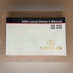 2004 Lexus GS 430 / GS 300 Owner's Manual - Very Good Condition